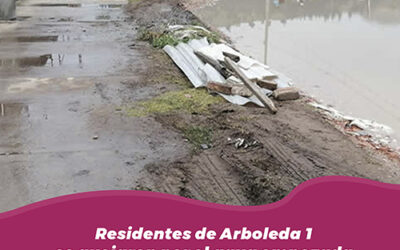 Residentes de Arboleda 1 se quejaron por el agua empozada frente a su conjunto residencial